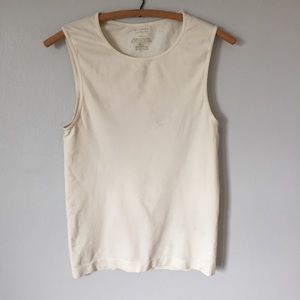 Cream muscle tank